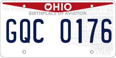 OH license plate GQC0176