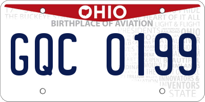 OH license plate GQC0199
