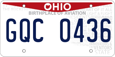 OH license plate GQC0436