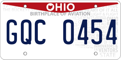OH license plate GQC0454