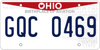 OH license plate GQC0469