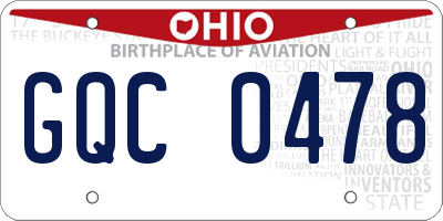 OH license plate GQC0478
