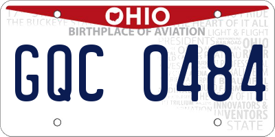 OH license plate GQC0484