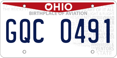 OH license plate GQC0491