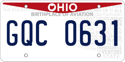 OH license plate GQC0631