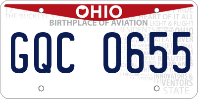 OH license plate GQC0655