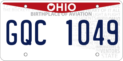 OH license plate GQC1049