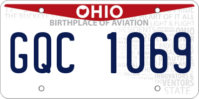 OH license plate GQC1069