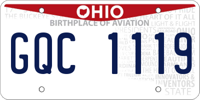 OH license plate GQC1119