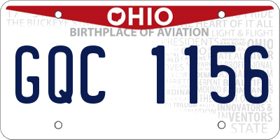 OH license plate GQC1156