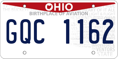 OH license plate GQC1162