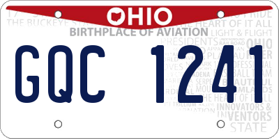 OH license plate GQC1241