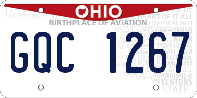 OH license plate GQC1267