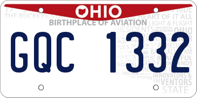 OH license plate GQC1332