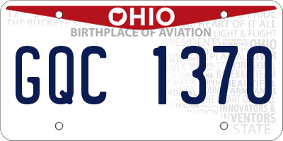 OH license plate GQC1370