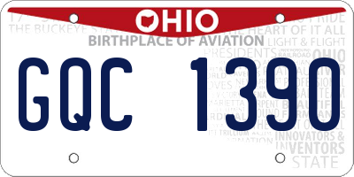 OH license plate GQC1390