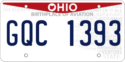 OH license plate GQC1393