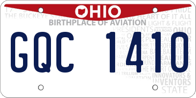 OH license plate GQC1410