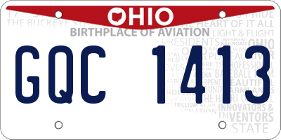 OH license plate GQC1413