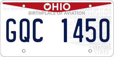 OH license plate GQC1450