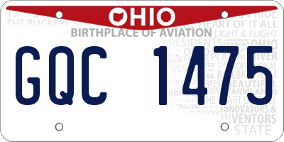 OH license plate GQC1475