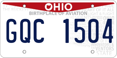 OH license plate GQC1504