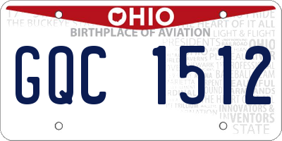 OH license plate GQC1512