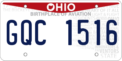 OH license plate GQC1516