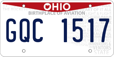 OH license plate GQC1517