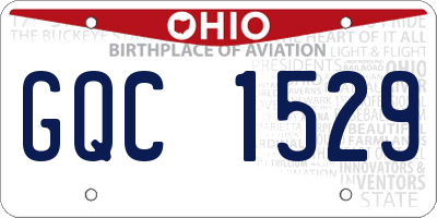 OH license plate GQC1529