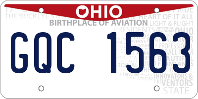 OH license plate GQC1563