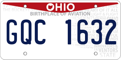 OH license plate GQC1632