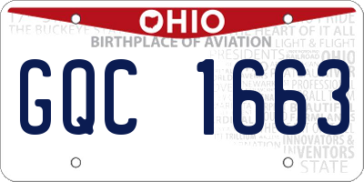 OH license plate GQC1663