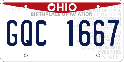 OH license plate GQC1667