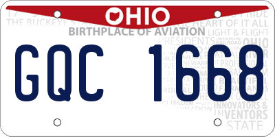 OH license plate GQC1668