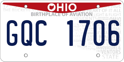 OH license plate GQC1706