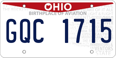 OH license plate GQC1715