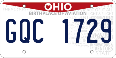 OH license plate GQC1729