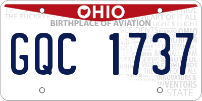 OH license plate GQC1737