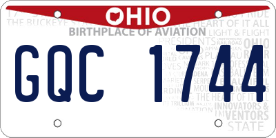 OH license plate GQC1744