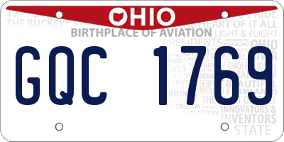 OH license plate GQC1769