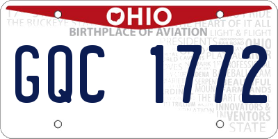 OH license plate GQC1772