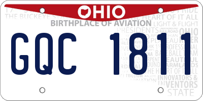 OH license plate GQC1811