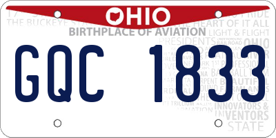 OH license plate GQC1833