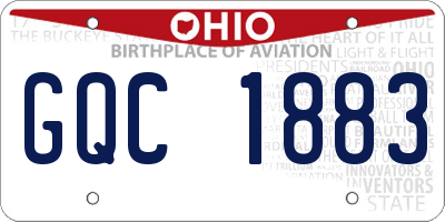 OH license plate GQC1883
