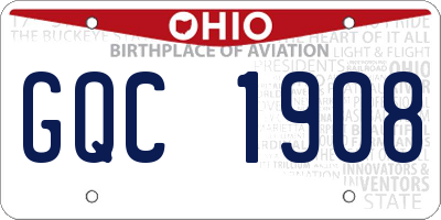 OH license plate GQC1908