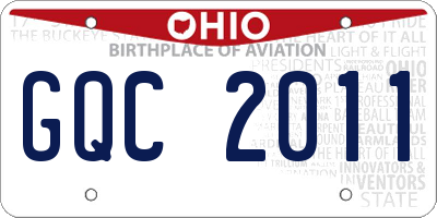 OH license plate GQC2011