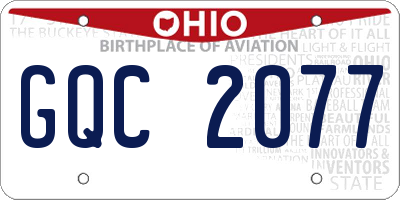 OH license plate GQC2077