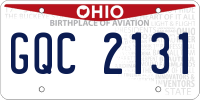 OH license plate GQC2131