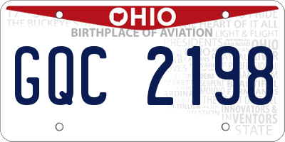 OH license plate GQC2198